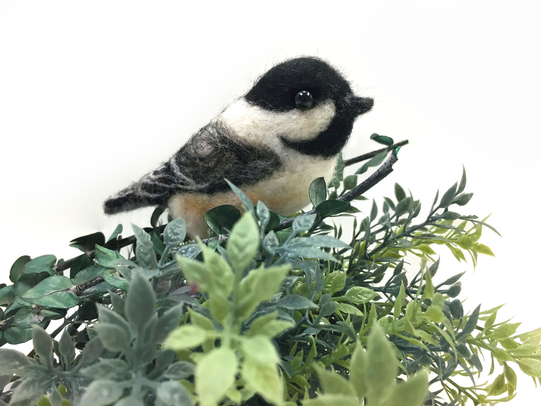 Needle Felted Chickadee by Tif Farmakis-Day